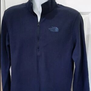 North Face 1/4 Zip Mens Large Blue Sweatshirt Logo Lightweight Fleece
Thermal